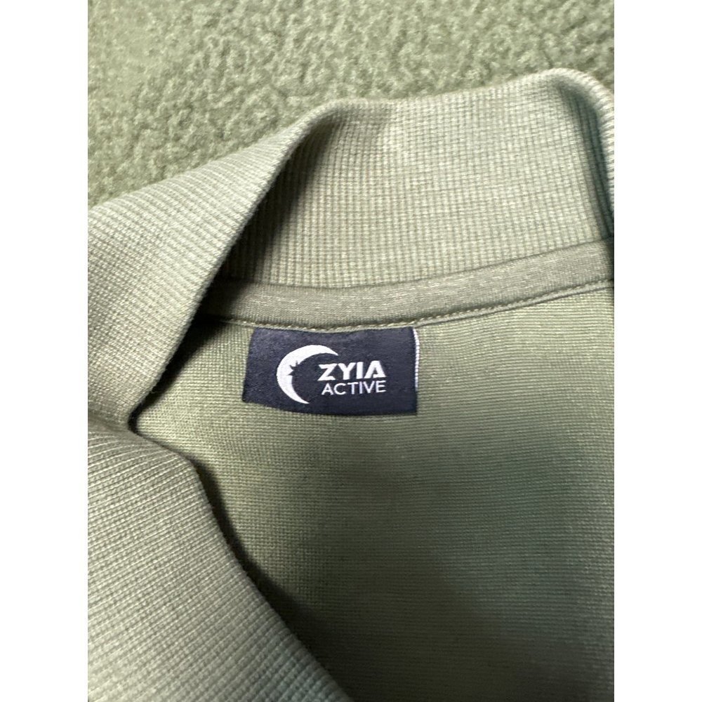 ZYIA Active Women’s Olive Flying V Full Zip Fleece Jacket Size M - Picture 6 of 10
